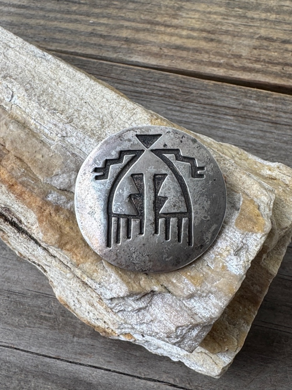 Hopi Sterling Silver Native American Pin